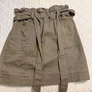 Casual Tan Mini Skirt with Belt